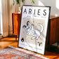 Aries Cat Zodiac Star Sign Print (unframed)