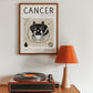 Cancer Cat Zodiac Star Sign Print (unframed)