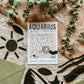 Aquarius Cat Zodiac Star Sign Print (unframed)