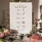Personalised Love Story Timeline Print (unframed)