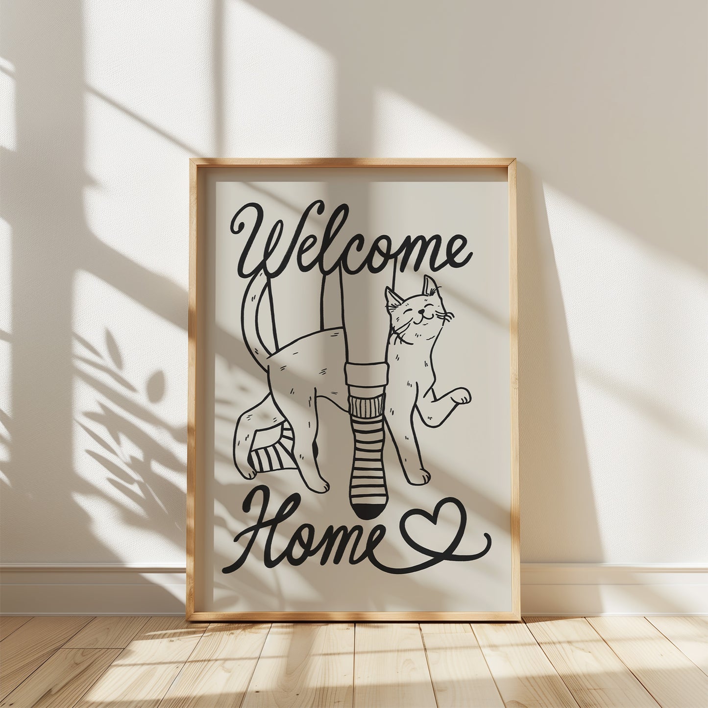 Welcome Home Cat Lover Print (unframed)