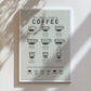 French Cafe Coffee Guide Print (unframed)