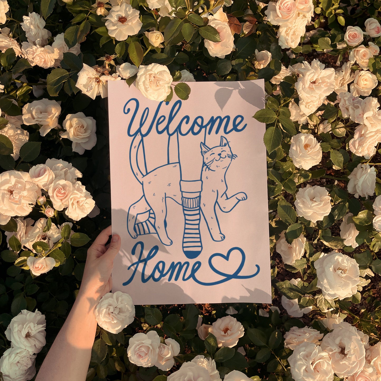 Welcome Home Cat Lover Print (unframed)