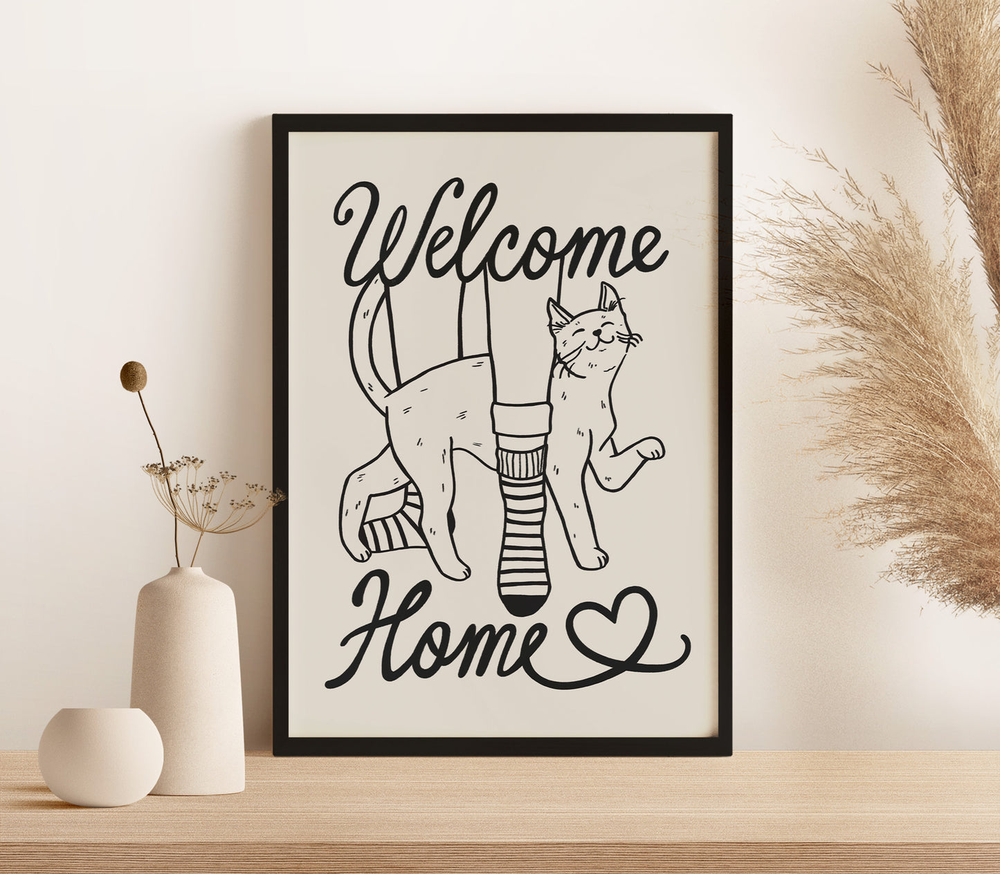 Welcome Home Cat Lover Print (unframed)