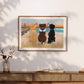 Personalised Dogs on the Beach Print (unframed)