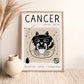 Cancer Cat Zodiac Star Sign Print (unframed)