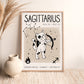 Sagittarius Cat Zodiac Star Sign Print (unframed)