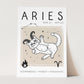 Aries Cat Zodiac Star Sign Print (unframed)