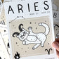 Aries Cat Zodiac Star Sign Print (unframed)