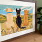 Personalised Dogs in the Countryside Print (unframed)