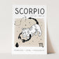 Scorpio Cat Zodiac Star Sign Print (unframed)